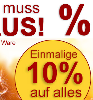 Alles muss raus 10%