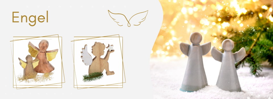 Engelfiguren aus Porzellan Steinharz Creative oder - Holz kaufen Baumann online
