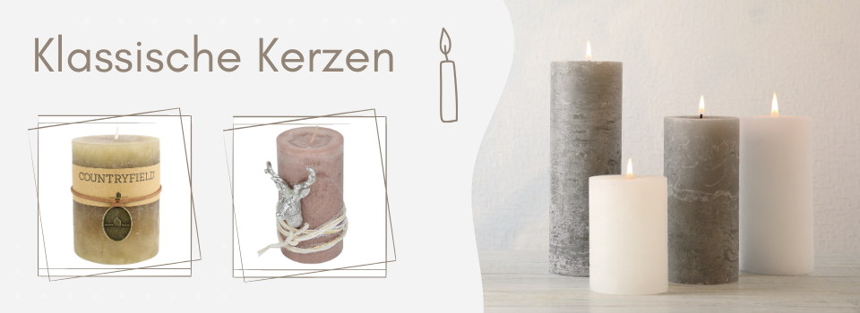 Klassische Kerzen günstig bestellen Rechaudkerzen - Glas im kaufen Creative Baumann