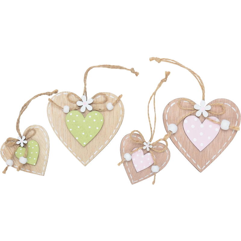 Dekohänger Herz aus Holz, Holzhänger Herz, Herz zum Hängen, Herzhänger,  Holzdeko günstig online bestellen