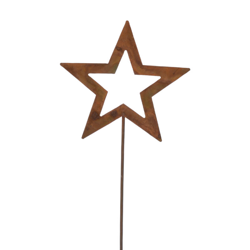 Dekostecker Stern aus Metall, Edelrost, zum Roststecker, bestellen Stecken Stern günstig Rostdeko, online Weihnachtsdeko