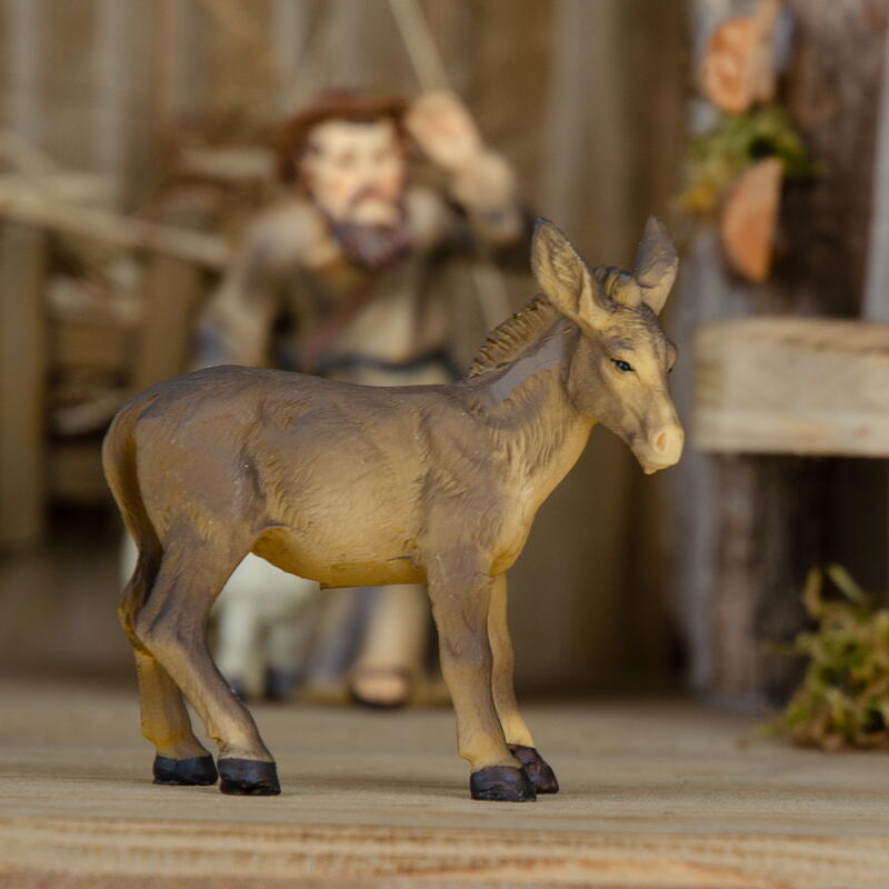 online Einzelfigur, bestellen Weihnachtsfiguren - Esel stehend Krippenfiguren, günstig