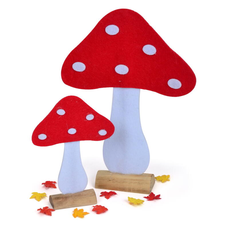 Fliegenpilz auf Holzfuß, online Pilz, bestellen Aufsteller günstig Herbstdeko