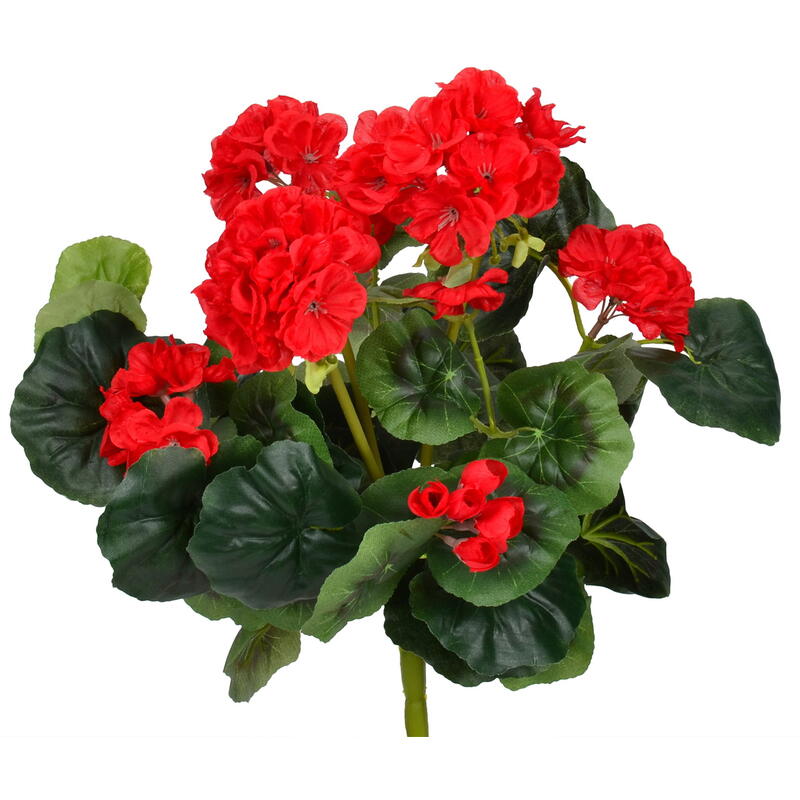 Geranienbusch rot, künstliche Geranie, Kunstpflanze, Kunstblume bestellen günstig online