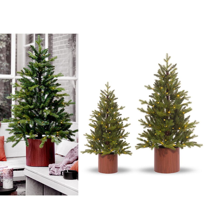 beleuchtet, Micro LED Beleuchtung Tannenbaum LED im Weihnachtsbaum günstig Topf, Weihnachtsbaum bestellen künstlich, online