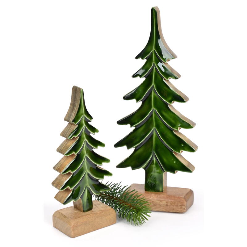 Tannenbaum lackiert aus Mangoholz, Dekobaum, Holzbaum, Weihnachtsdeko,  Holz-Tanne günstig online bestellen