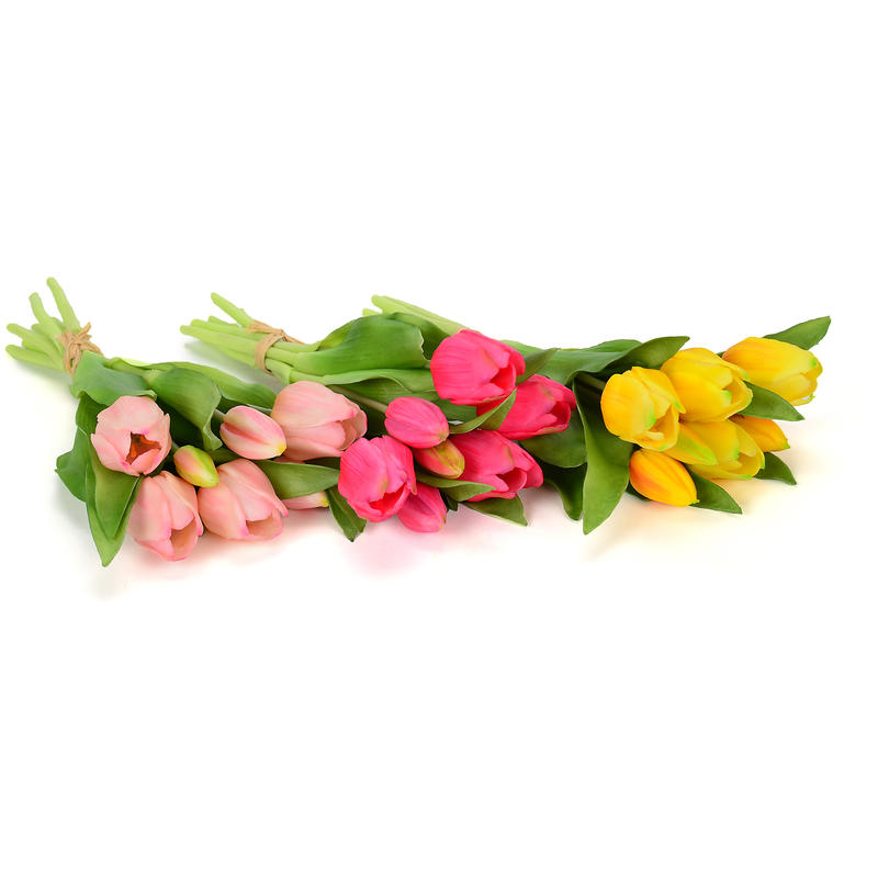 Tulpen-Bund Real Touch, Frühlingsblumen, Seidenblumen, bestellen Ostern Kunstblumen, online günstig