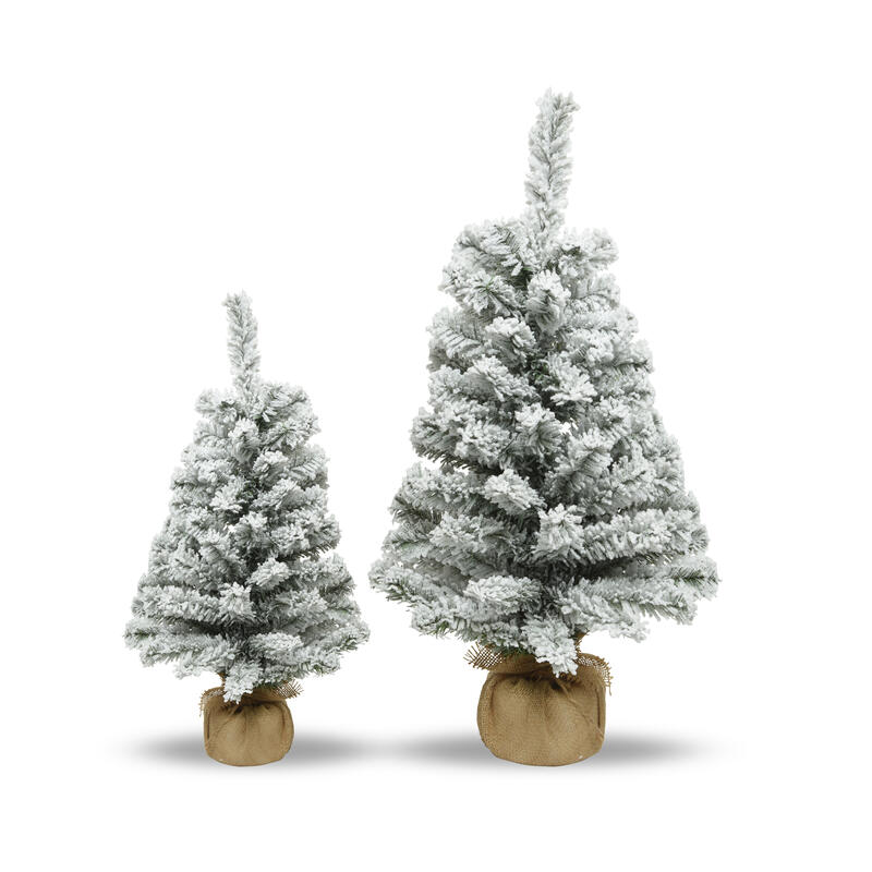 Weihnachtsbaum im Jutesack, beschneite Deko-Tanne, künstlicher Tannenbaum  günstig online bestellen