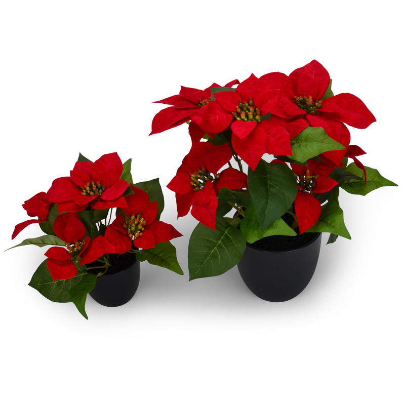 Blume Kunstpflanze, künstliche im Weihnachtsdeko, Weihnachtsstern günstig bestellen online Topf,