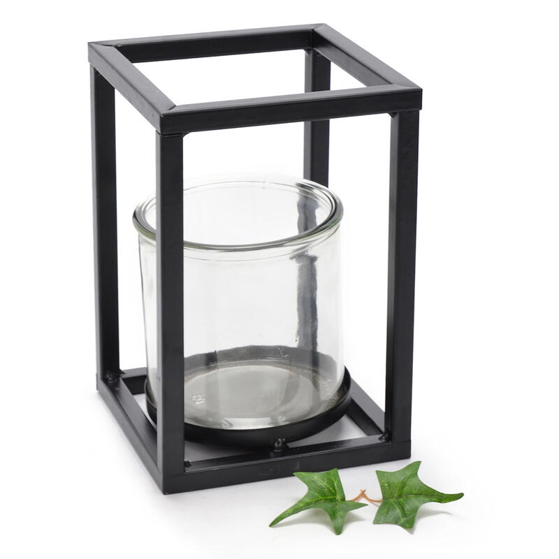 online Kerzenglas Glas, bestellen günstig Metallständer mit Windlicht im