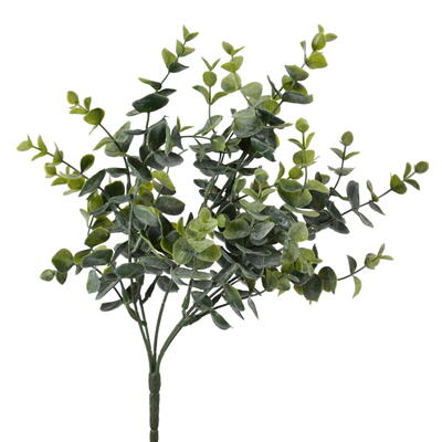 Eukalyptusbusch grn, Kunstblume, knstlicher Eukalyptus, Bltterzweig, Blattwerk, Kunstpflanze