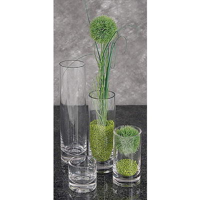Dekoglas, günstig online Glaskugelvase Glasvase, Glasgefäß bestellen mit Holzsockel,