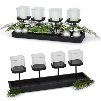 Metall-Teelichthalter, Teelichthalter für 4 Kerzen, Advent, Adventskranz,  Metallhalter für Kerzen, Adventsdeko günstig online bestellen