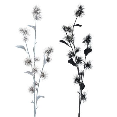 Zaubernuss-Zweig grau und schwarz, knstlicher Deko-Zweig, Winterdeko Zweig,winterlicher Bltenzweig, Hamamelis