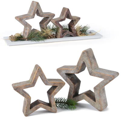 Zement-Stern, Stern aus Zement, Weihnachtsdeko, Zementstern, Sterndeko